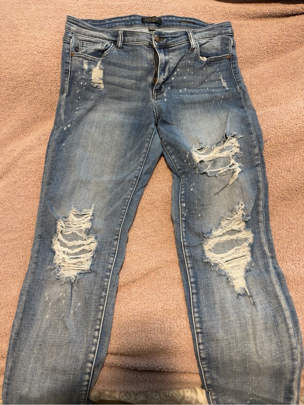 Judy Blue Distressed Boyfriend Jeans Women’s 13/31 Ripped Denim